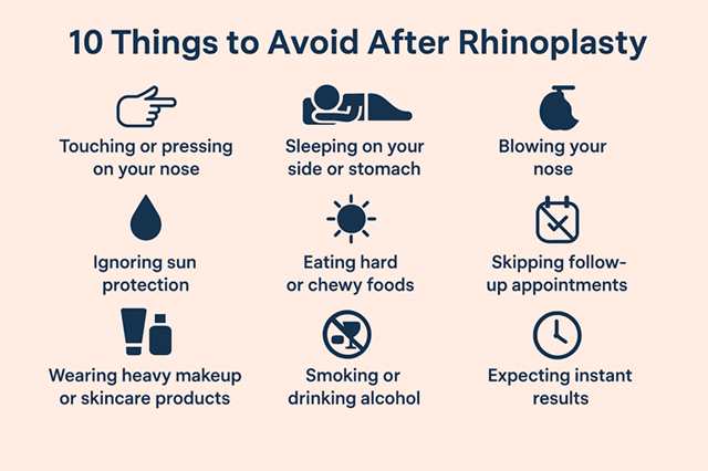 Things to Avoid After Rhinoplasty